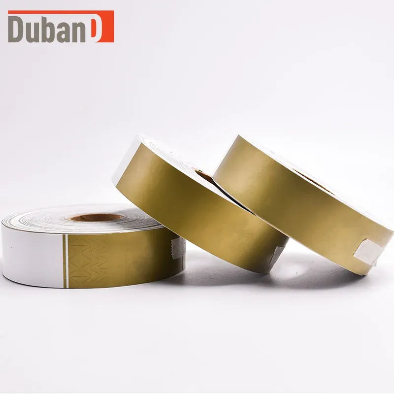 Gold self-adhesive barcode wristband roll, disposable QR bracelet labels