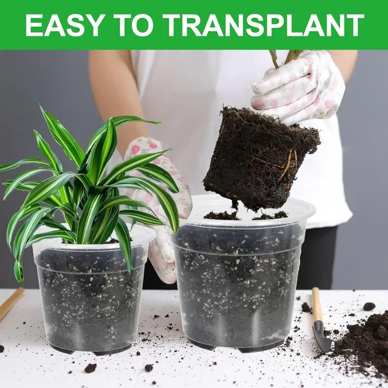 S/M/L/XL Transparent Flowerpot Plant Nursery Pot Seedling Cup Gardening Transplantation Potted Flower Pot Planter Gardening Tool