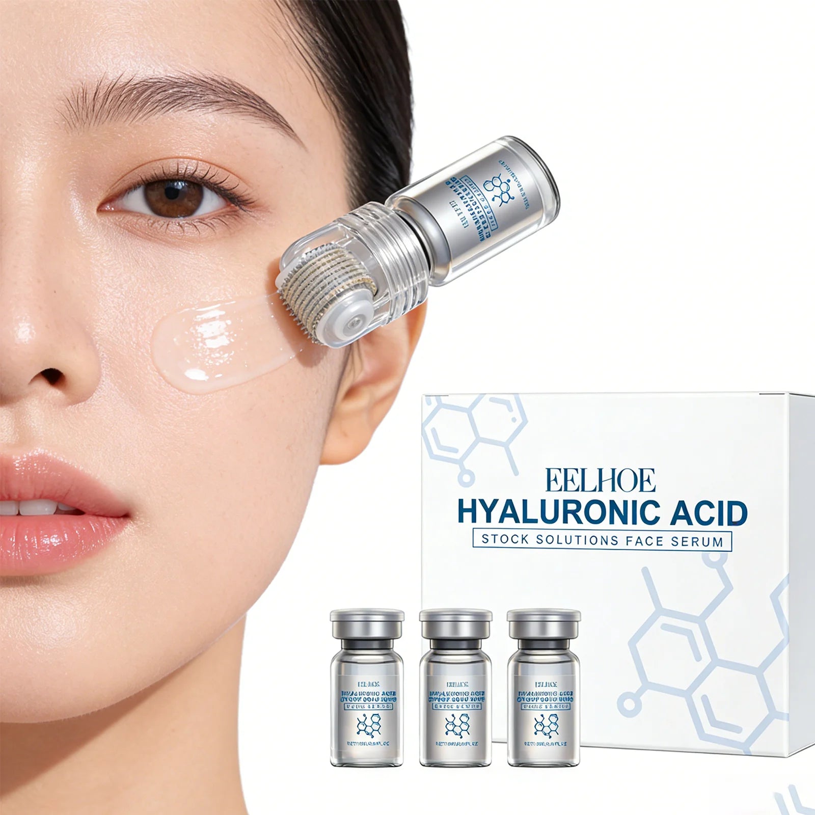 Tidesmit Niacinamide Microneedle Serum Kit with 0.25mm Face Roller for Moisturizing Winter Skincare