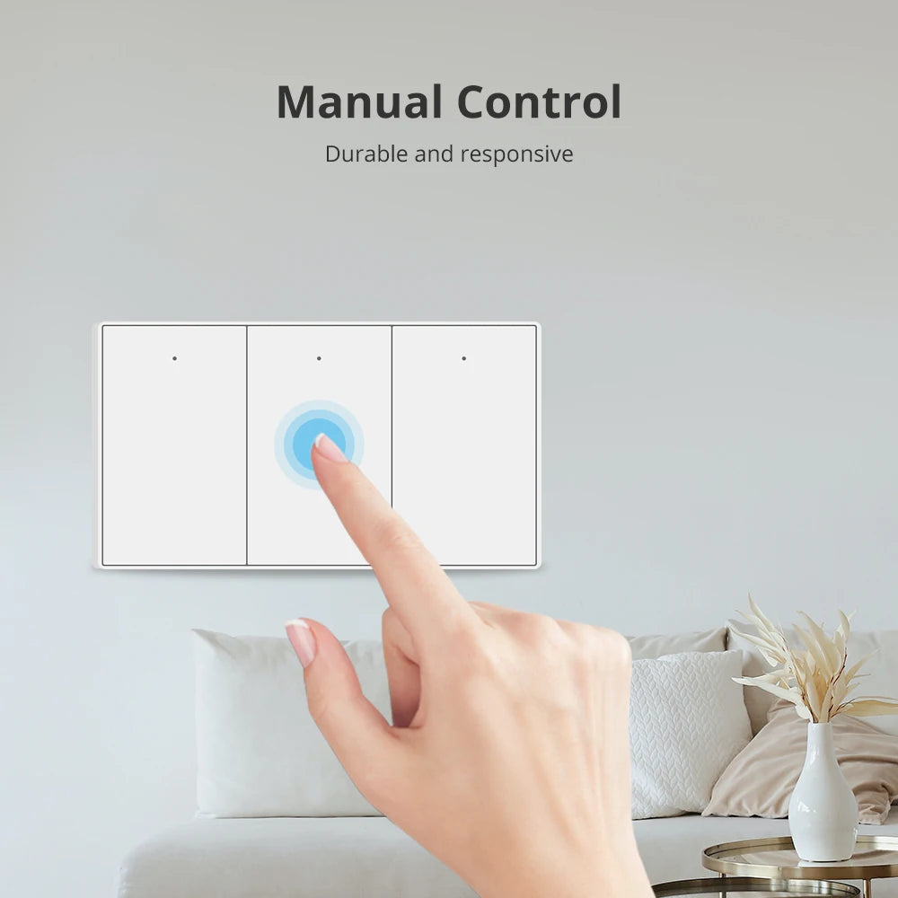 Zemismart Zigbee US Wall Light Switch Work with Tuya Smart Life APP No Neutral Interruptor Timer Alexa Google Home Voice Control