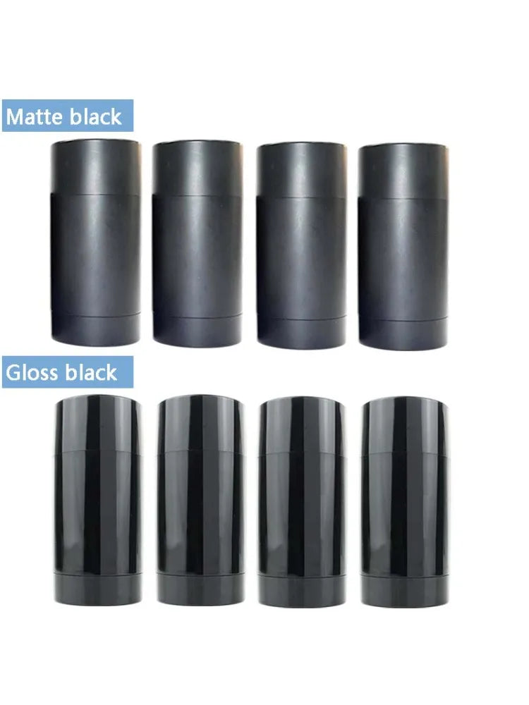 Tidesmit 75g matte black twist-up deodorant container for DIY antiperspirant sticks with frosted sleeve packaging