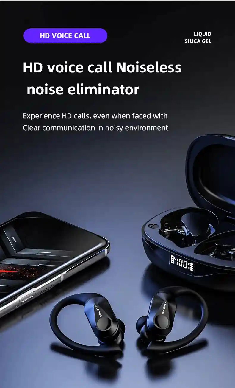 Wireless Bluetooth Sports Earbuds - Waterproof Ear Hook Design Tidesmit