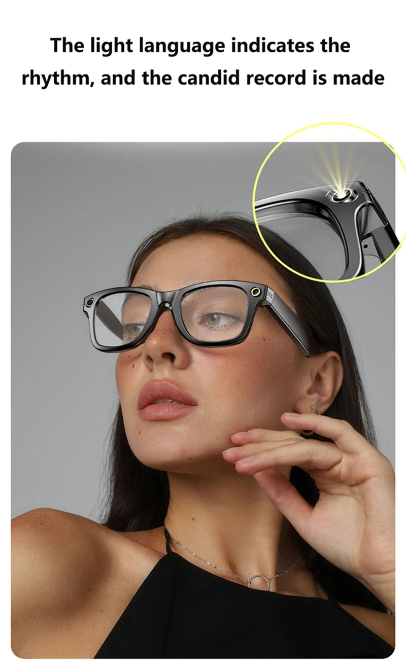 AI Smart Glasses with Camera & Bluetooth Audio - Tidesmit Multi-Lens Tidesmit