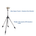 360° Rotating Tripod Sprinkler, Zinc Alloy Adjustable Automatic Water Sprinkler for Lawn Garden Vegetable Irrigation