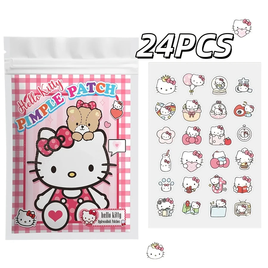 24/96PCS Sanrio Hello kitty Cartoon hydrocolloid acne patch - facial decorative sticker - covers blemishes and acne scars
