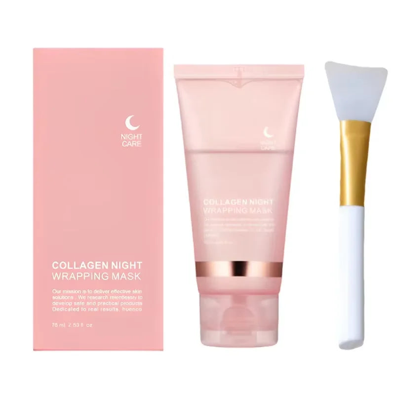 Tidesmit Collagen Overnight Wrapping Peel Off Facial Mask texture close-up for deep hydration and night care