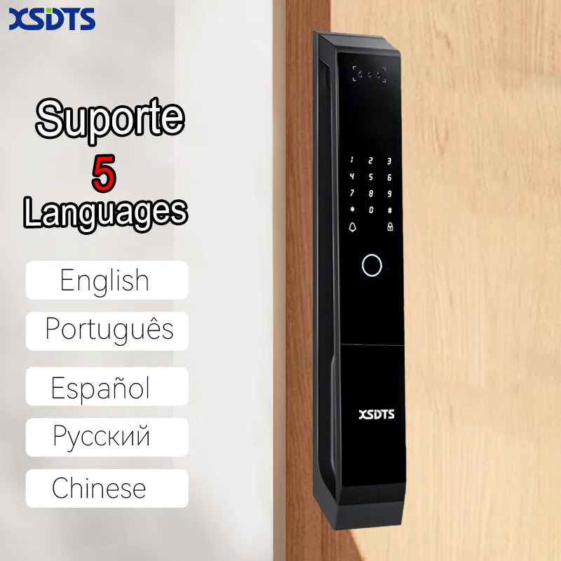 XSDTS TT-LOCK APP Voice Intercom Palmar vein Camera Smart Lock 3D Face Recognition Fingerprint Password Smart Door Lock