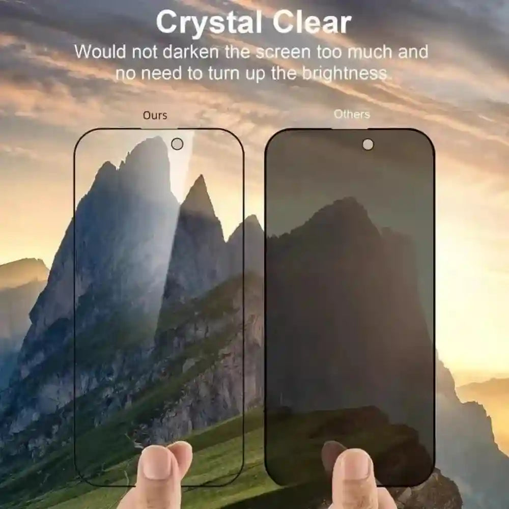 Anti Spy iPhone Screen Protector | 9H Hardened Tempered Glass Privacy Film AE Tidesmit