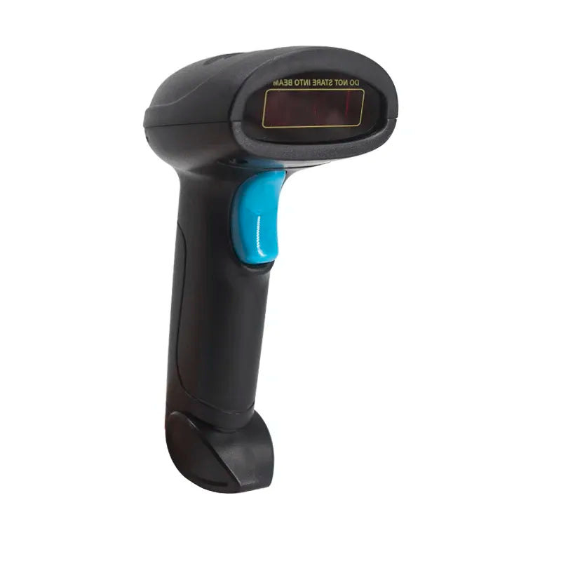 KEFAR H4W wireless handheld 2D barcode scanner, black with blue scanning window