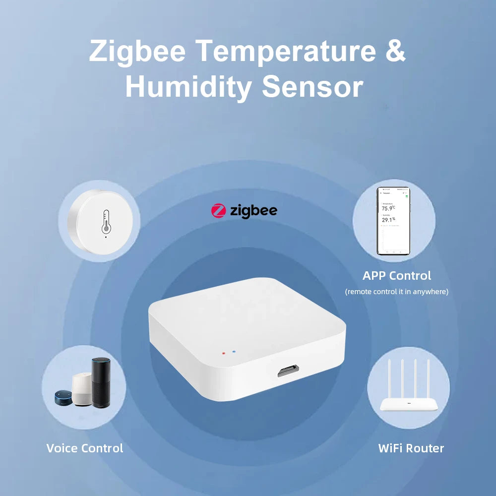 ZigBee Smart Thermometer Hygrometer | Remote App Monitor | Tidesmit Tidesmit