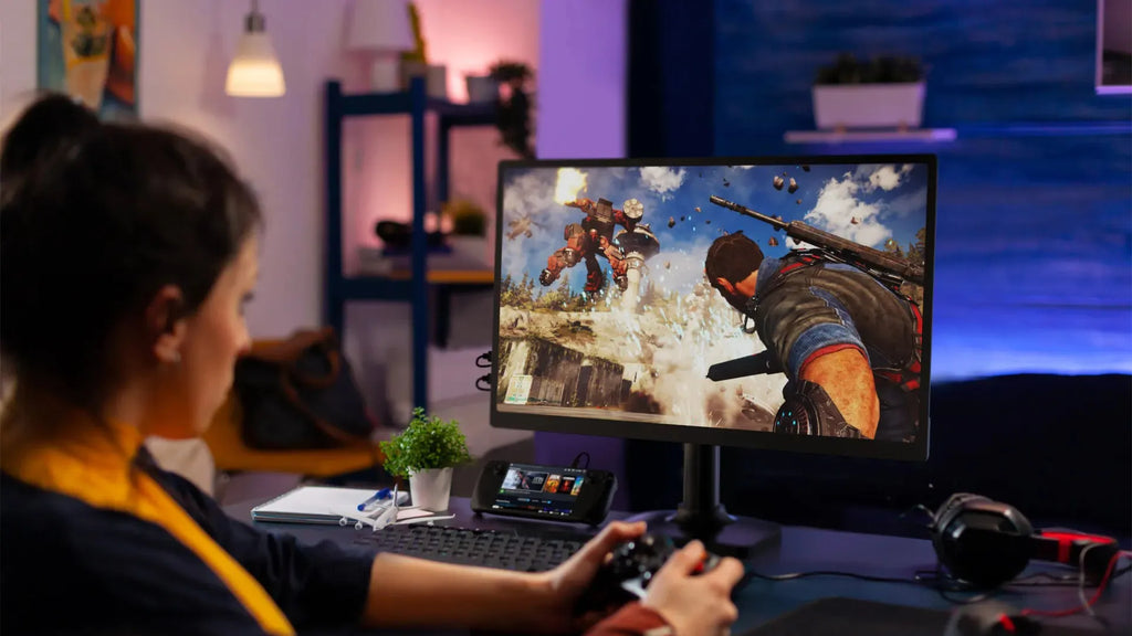 UPERFECT USteam E6 Pro 18.5" Touchscreen Portable Monitor 1080P 120Hz Smart Gaming Display For Steam Deck Laptop Computer PS6 PC