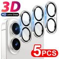 iPhone 16 Camera Lens Protector 5-Pack - 9H Tempered Glass Black Tidesmit