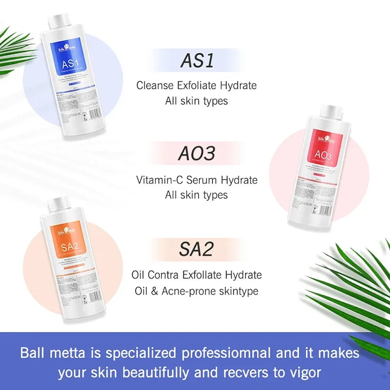 Hydra Facial Serum Kit: 3-Piece Deep Cleaning Aqua Peel Solution Scrubs Treatments Tidesmit