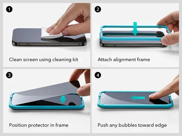 Privacy Screen Protector for iPhone - 9H Tempered Glass 3 Pack Tidesmit