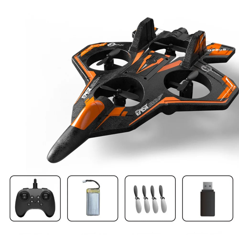 RC Foam Fighter Drone - Gravity Sensing Beginner Toy - Tidesmit Orange Tidesmit