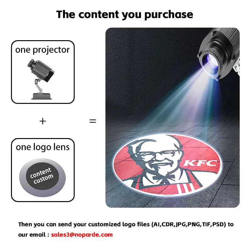 Custom Rotating Gobo Projector for Outdoor Advertising Long Distance Waterproof LED Logo Projector Light