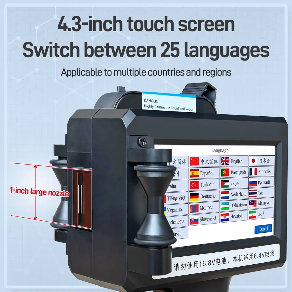 Yhan 25.4mm portable inkjet printer unencripted for Expiry Date Barcode QR Code Batch Numbers Best Value Logo Printing
