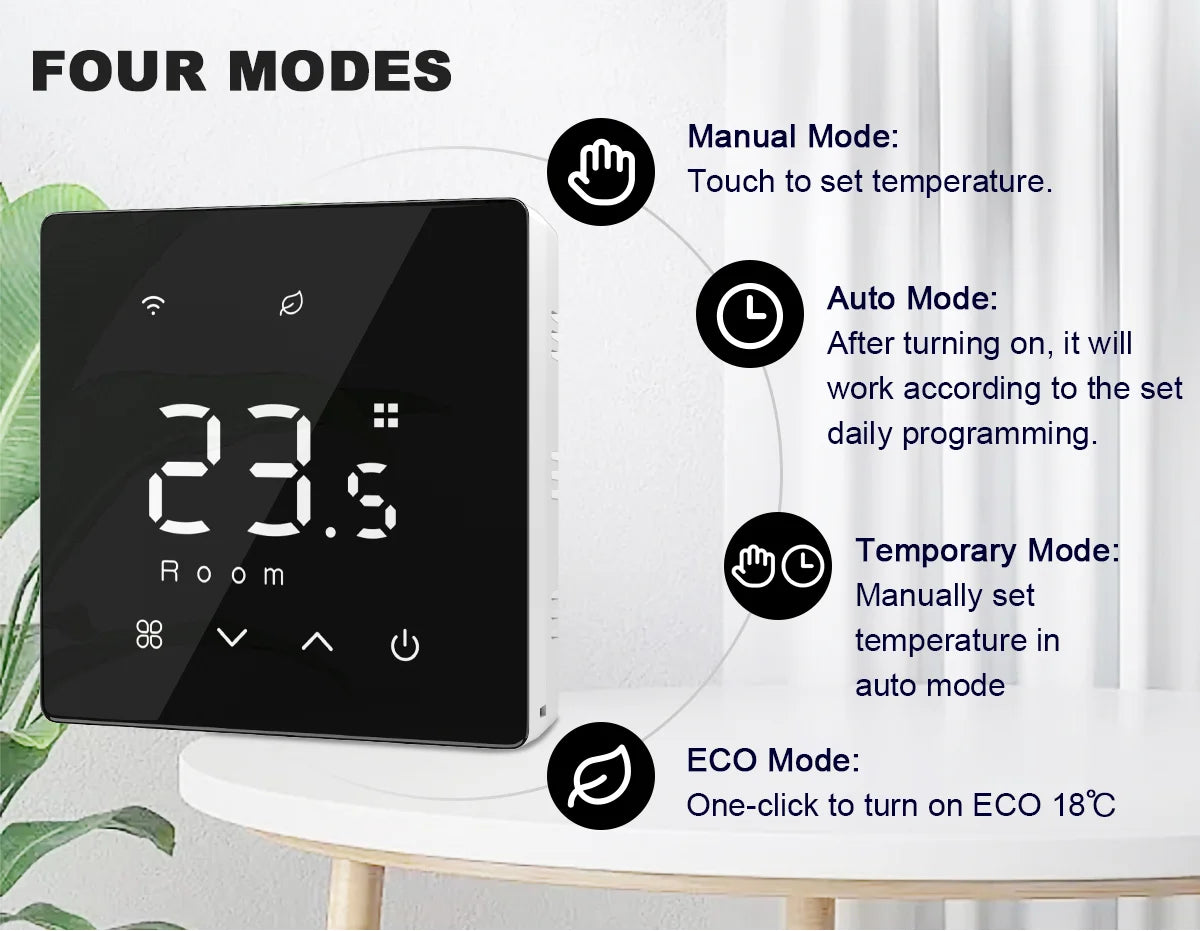 Tuya Smart Thermostat Water Gas Boiler WiFi ZigbeeBattery Wireless Floor Heating Temperature Remote Controller Google Home Alexa