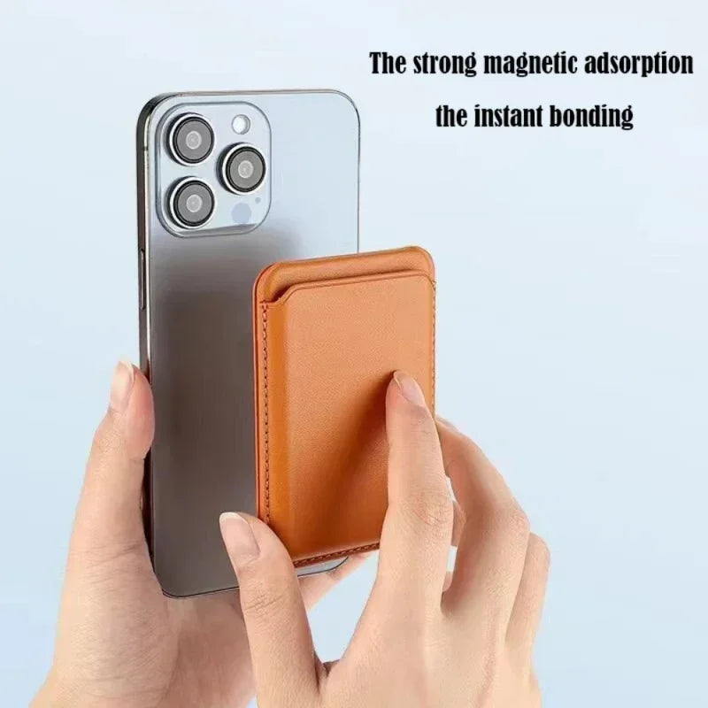 Magnetic Leather Wallet Case for iPhone 15 Pro Max with Kickstand Tidesmit