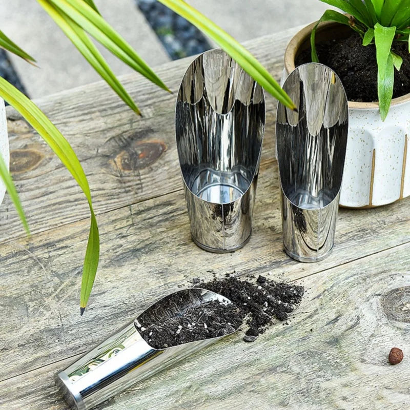 Stainless Steel Bucket Shovel Potted Cultivation Cylinder Mini Fleshy Plant Soil Spade&Shovel Gardening