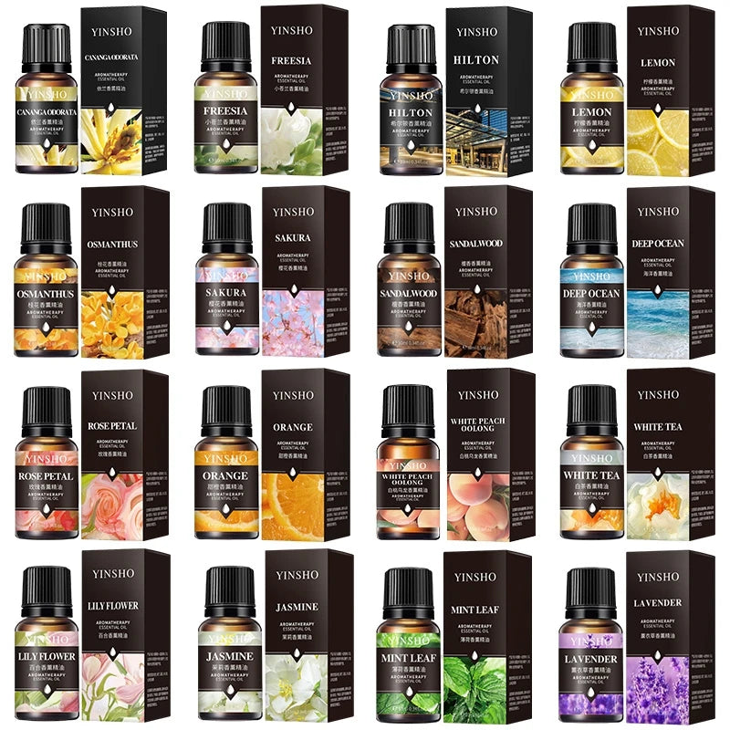10ml Essential Oils For Humidifier Aromatic Diffuser Lavender Sakura Rose Coffee Sandalwood Lemon Fragrance Oil Making Candles