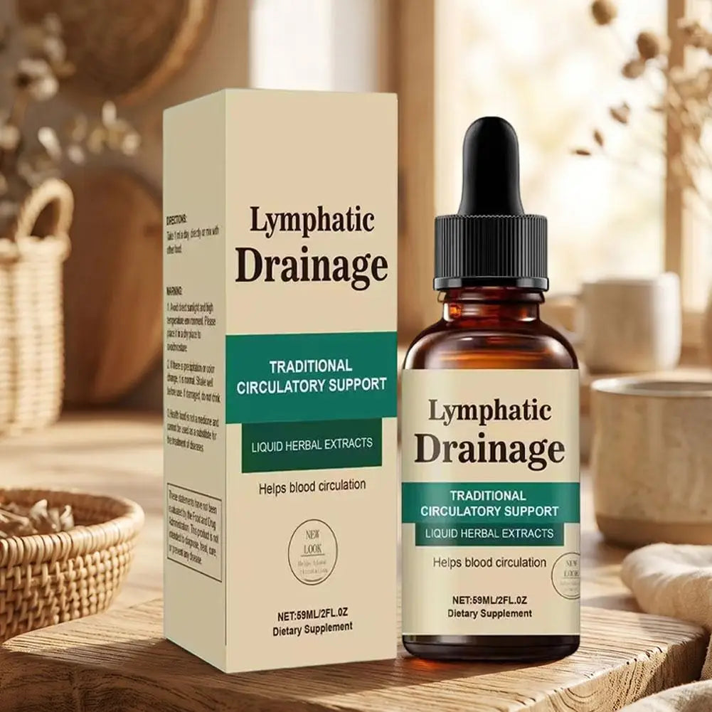 Tidesmit Natural Herbal Lymphatic Drainage Drops for detox, blood circulation support, and swelling relief.