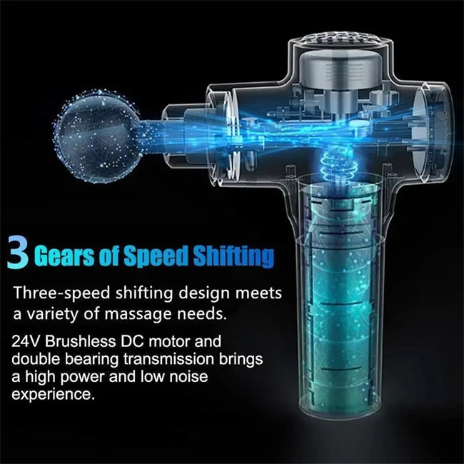 Fascia Massage Gun: 30-Speed Deep Tissue Recovery Tool Fascia Gun Tidesmit