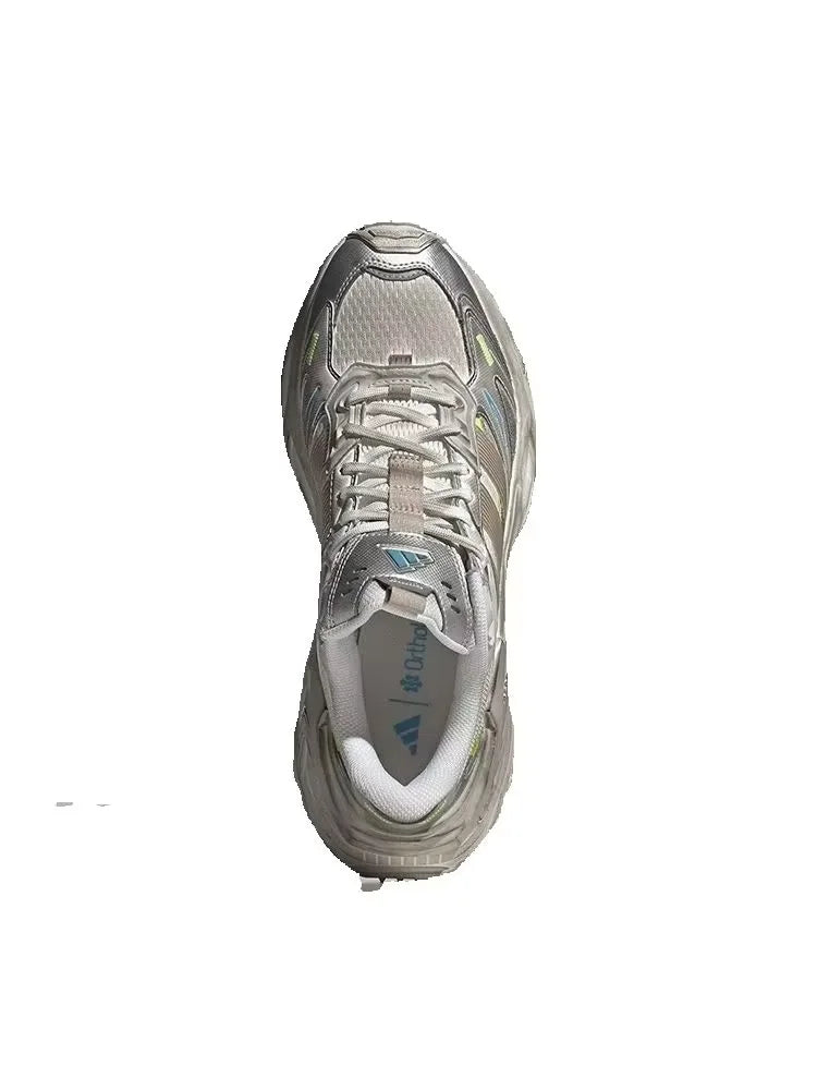 Adidas XLG STORM EDGE Low-Top Shock-absorbing  Dad Sneakers for Men and Women – Silver, Brown, and White JQ1667