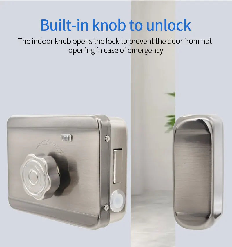 Waterproof Tuya Smart Double Side Fingerprint Lock Keyless Entry Motor Rim Door Lock 2.4G Wifi Remote Control with Alexa Echo
