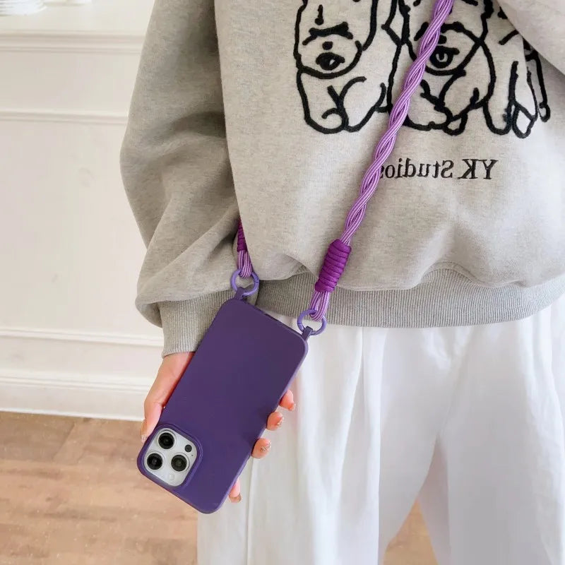 iPhone 16 Pro Max Crossbody Case with Shockproof Lanyard TPU Cover Tidesmit
