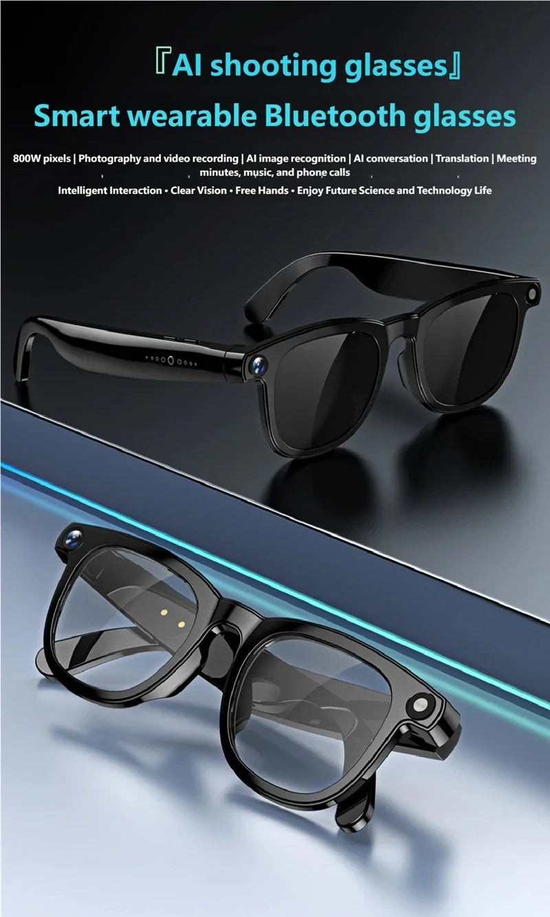 Smart Glasses with AI Voice Translation & Video Recording - Tidesmit Tidesmit