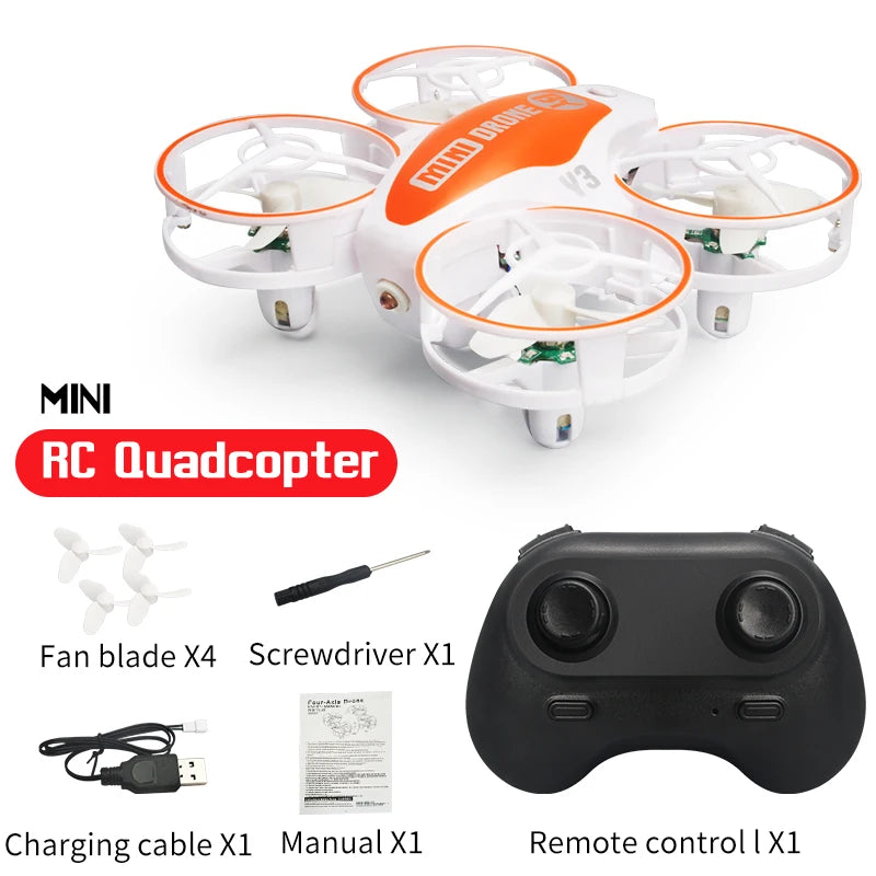Mini UFO Drone for Kids - Foldable Remote Control Quadcopter (Blue) Orange Tidesmit