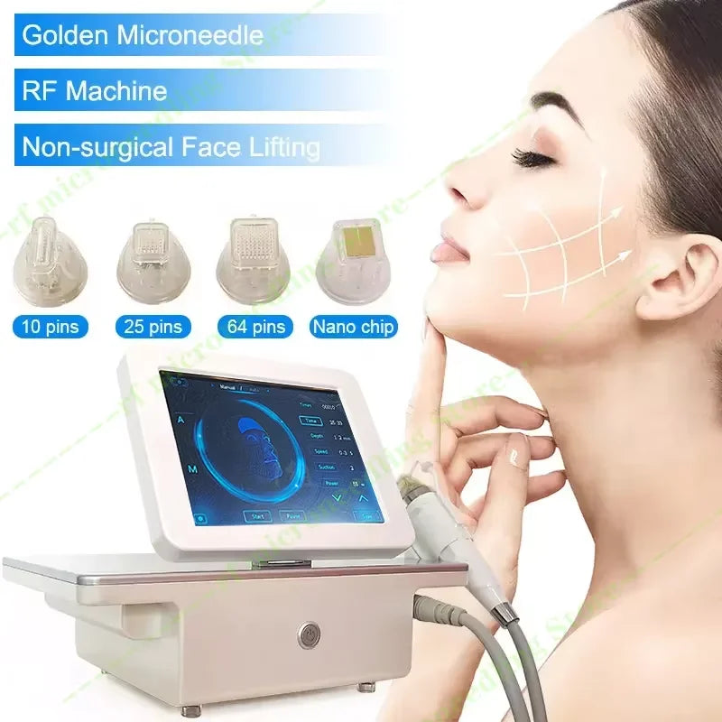 Fractional RF Microneedling Machine - 150W Pro Skin Tightening Device Scrubs Treatments Tidesmit