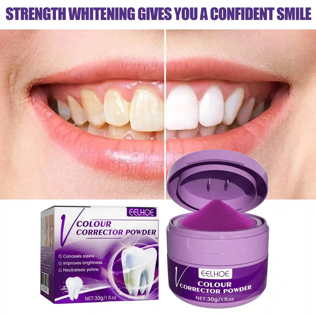 Tidesmit purple teeth whitening powder for plaque removal and professional dental stain cleaning
