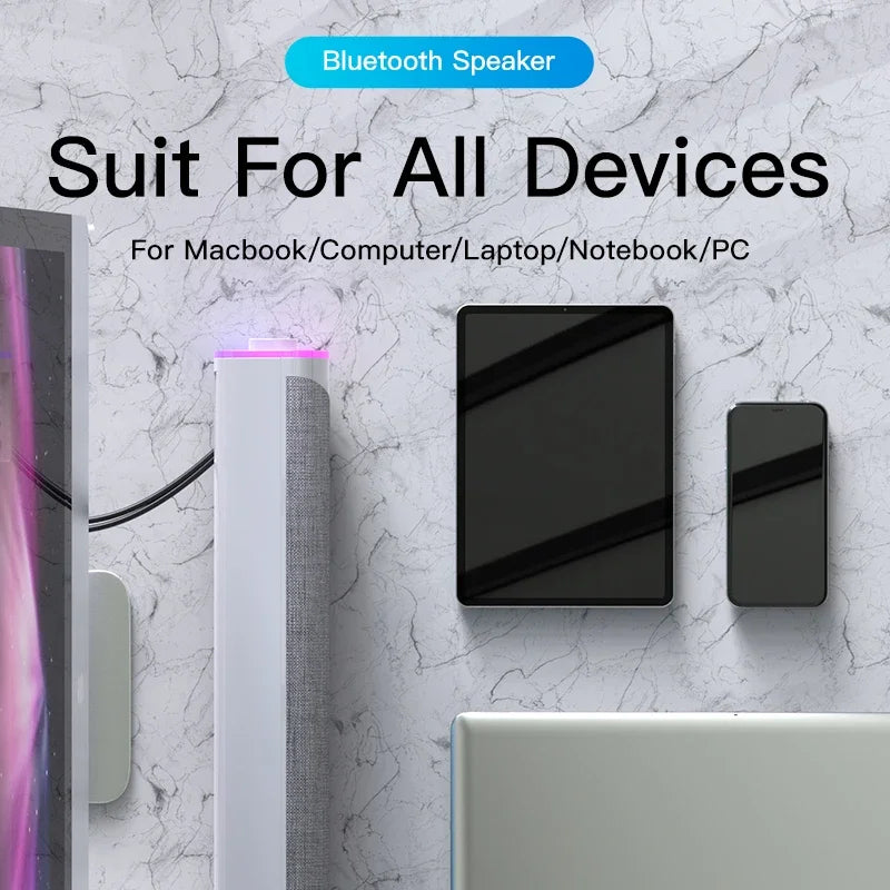 Computer Speaker Bar | 4D Stereo Wireless Audio for Desktop | Tidesmit Tidesmit