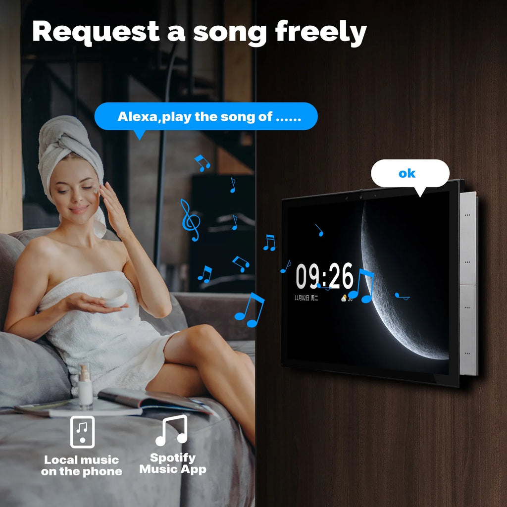 TUYA Smart Home Panel, 10.1" Touch Screen, Built-in Zigbee & Bluetooth Gateway, Intercom Compatible, by MOES