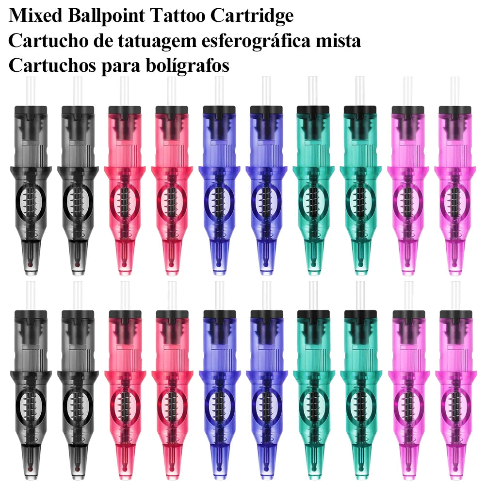 Ballpoint Tattoo Pen Kit | PMU Practice Machine for Beginners Permanent Makeup Machines Mixed Ballpoint Tidesmit