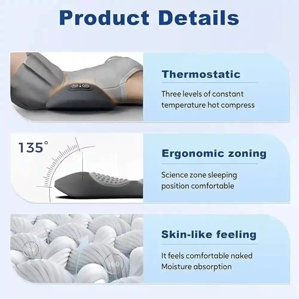 Back Massager with Heat and Vibration for Pain Relief - Tidesmit Relaxation Treatment Tidesmit