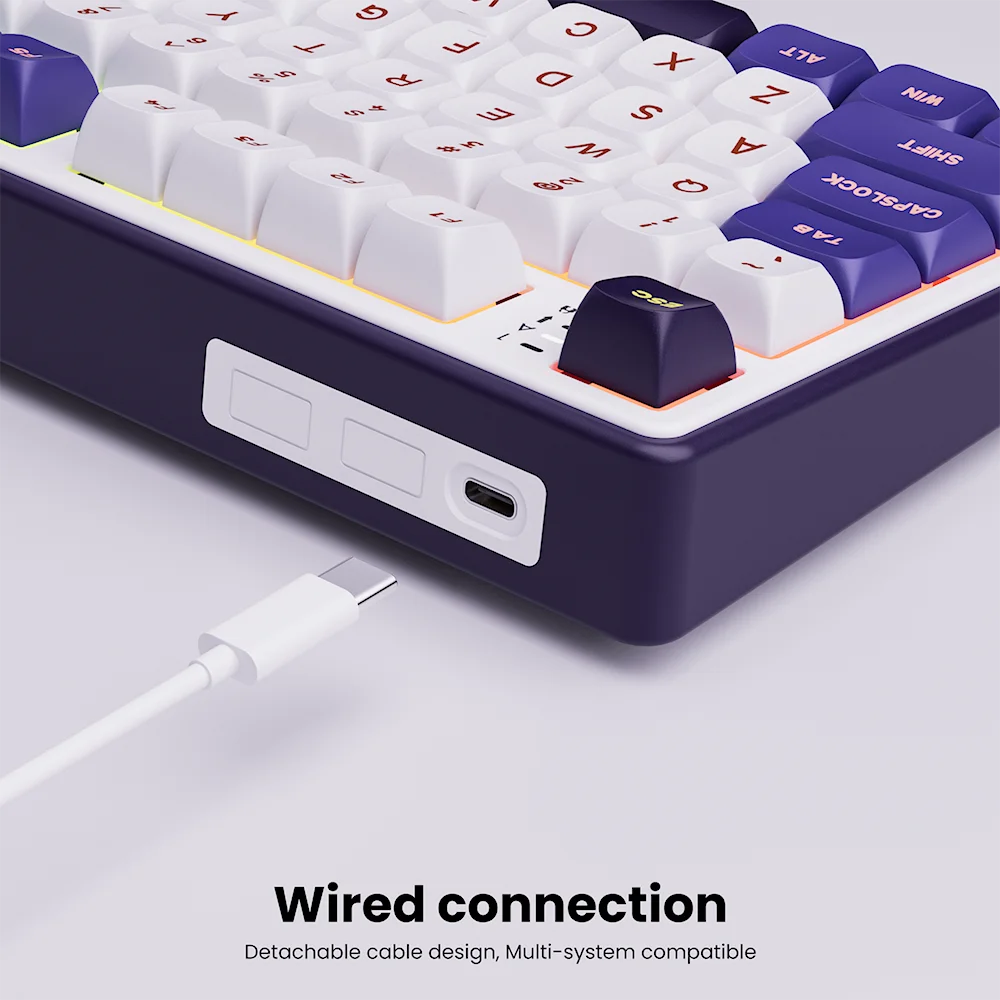 RK Royal Kludge R108 Wired Mechanical Keyboard 100% 108 Keys MDA PBT Keycap Gasket RGB Hot-swappable Gamer Keyboard Metal Knob
