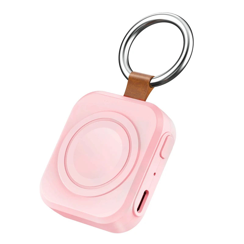 Portable Magnetic Watch Charger for Apple & Samsung Fast Charging Pink For Apple Tidesmit