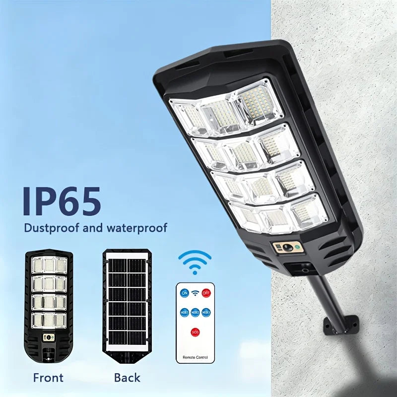 New High-brightness Solar Light With Motion Sensor, Auto On And 3 Lighting Modes. IP65 Waterproof, 10+ Hours Runtime, Ideal For Garage, Parking Lot And Emergency Lighting. Great Birthday Gift For Family And Friends.