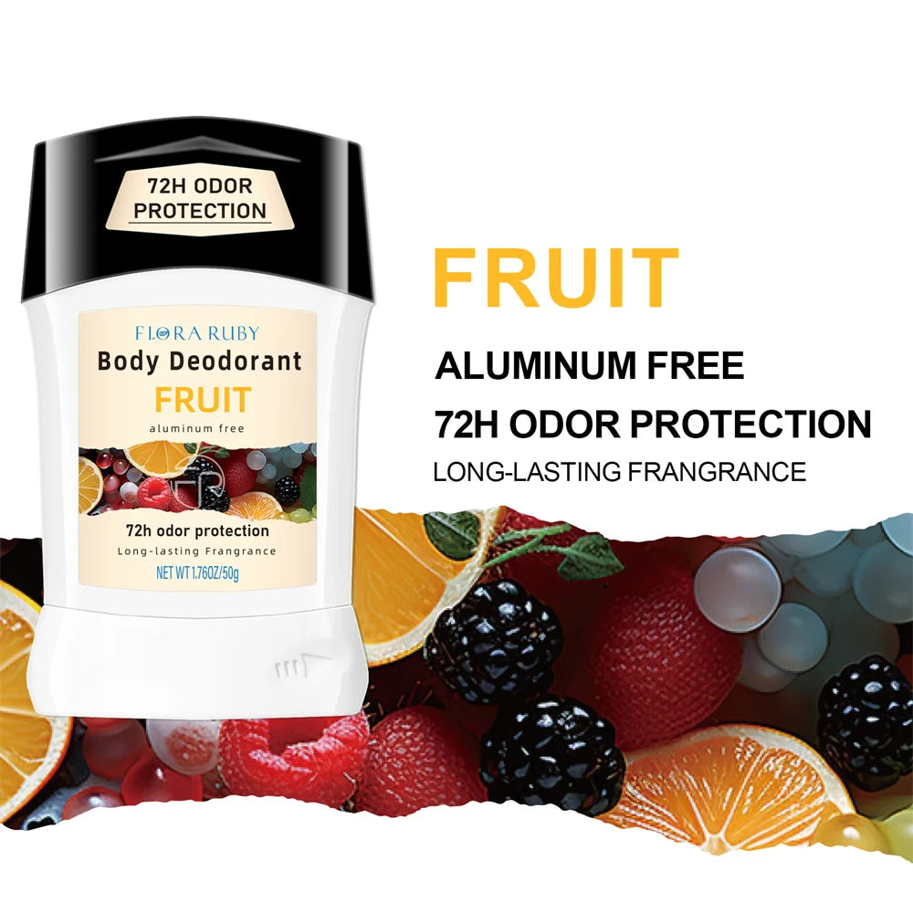 Tidesmit 50g aluminum-free deodorant stick for women with natural flower scent for effective body odor protection.