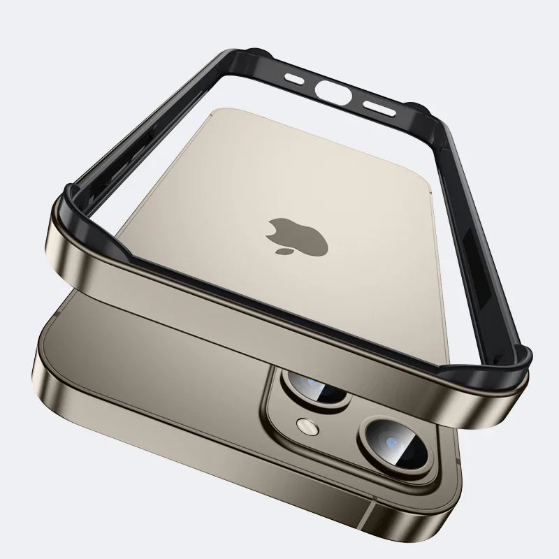 iPhone 17 Aluminum Bumper Case - Slim Military-Grade Metal Frame Titanium China Mainland Tidesmit