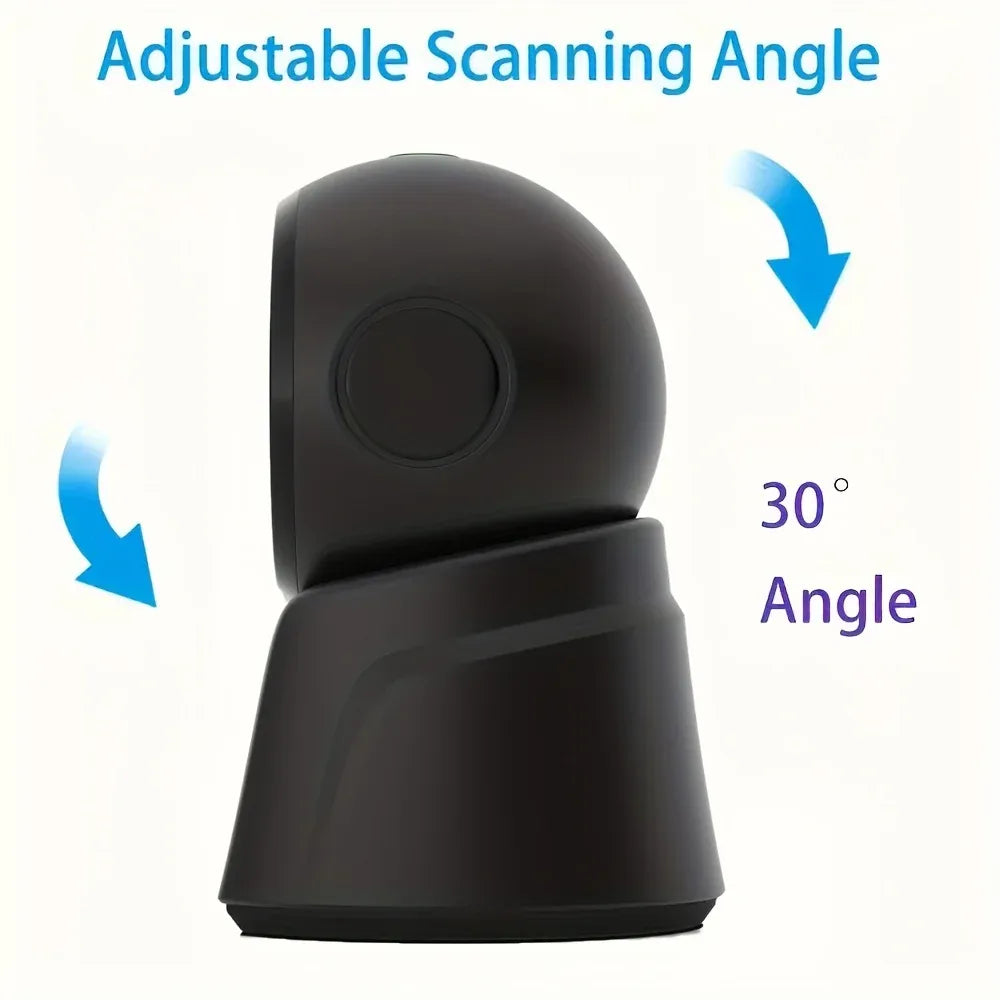 2D Barcode Scanner Desktop Omnidirectional Automatic 1D 2D QR Code Data Matrix PDF417 Bar Code Reader USB for Retail Supermarket