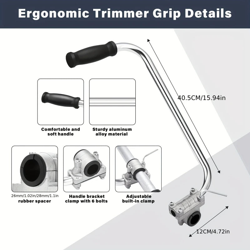 Trimmer Grip String Trimmers Handle With Bracket Clamp Trimmer Handle For Landscaping Edging Lawn Yard Trimming Garden tools