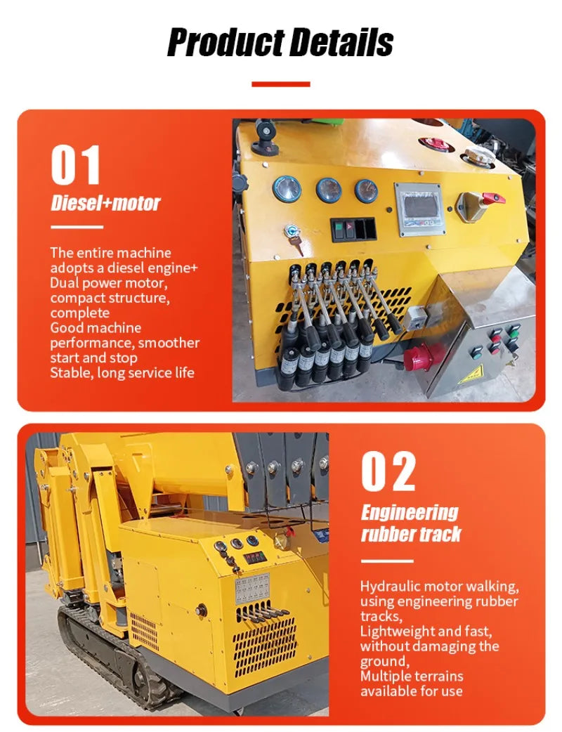 Customizable 3T Spider Crane Lifting Crane with 3m Fly Jib for Special Heavy Duty Industrial Lifting Requirements