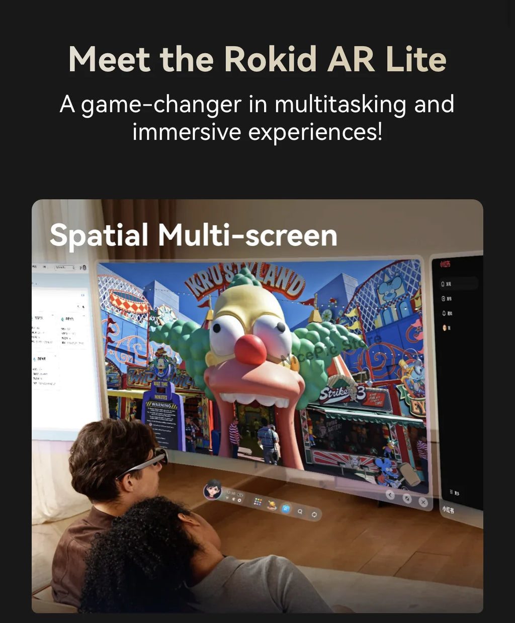 Rokid Max 2 AR Glasses: 300-Inch OLED Display for Immersive Mixed Reality Tidesmit