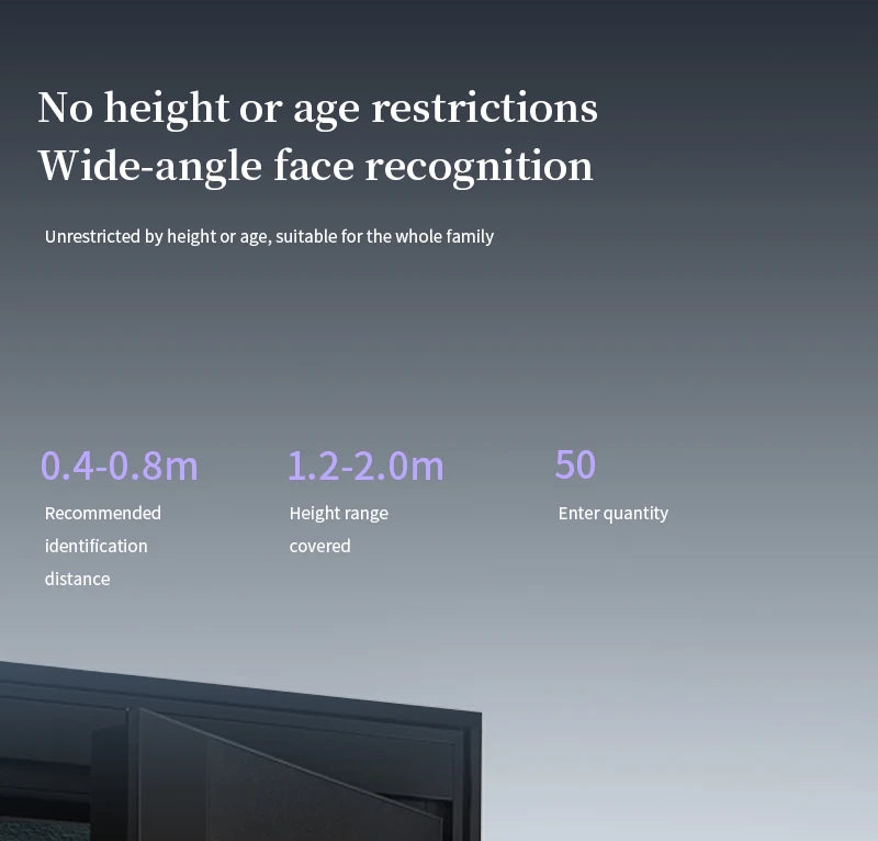 Cardoria Fully Automatic AI Dual Screen Camera Dual Electric Palm Vein Door Entry Intelligent Fingerprint Facial Lock Smart Lock