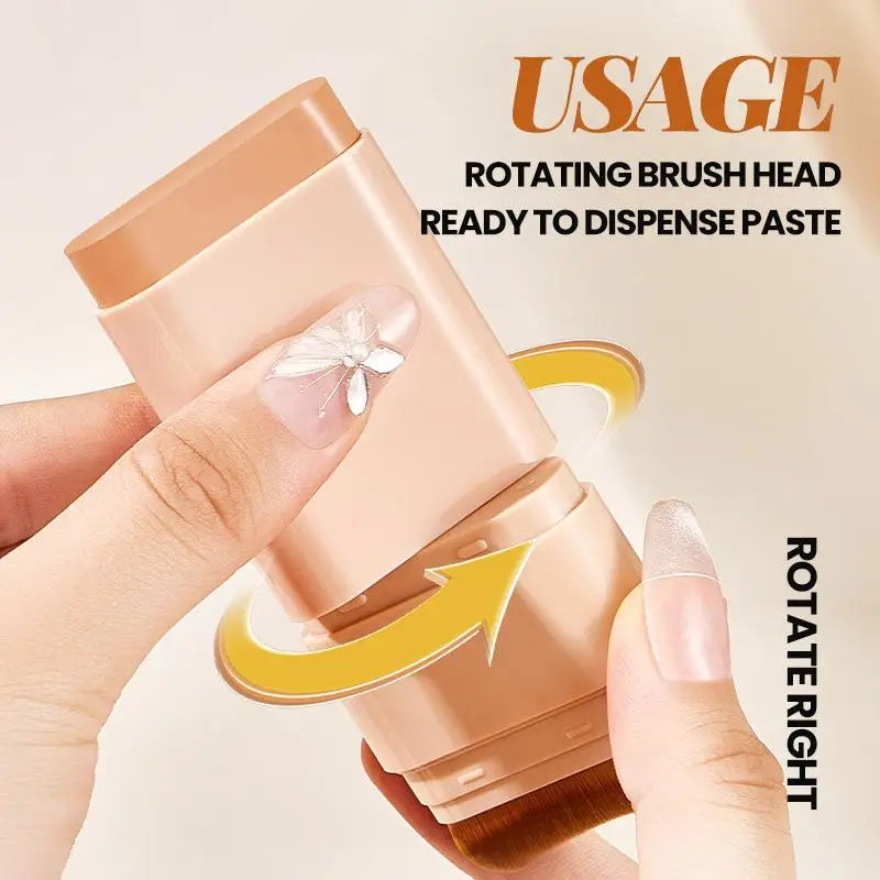 Tidesmit two in one double head foundation stick showing smooth matte concealer texture detail view