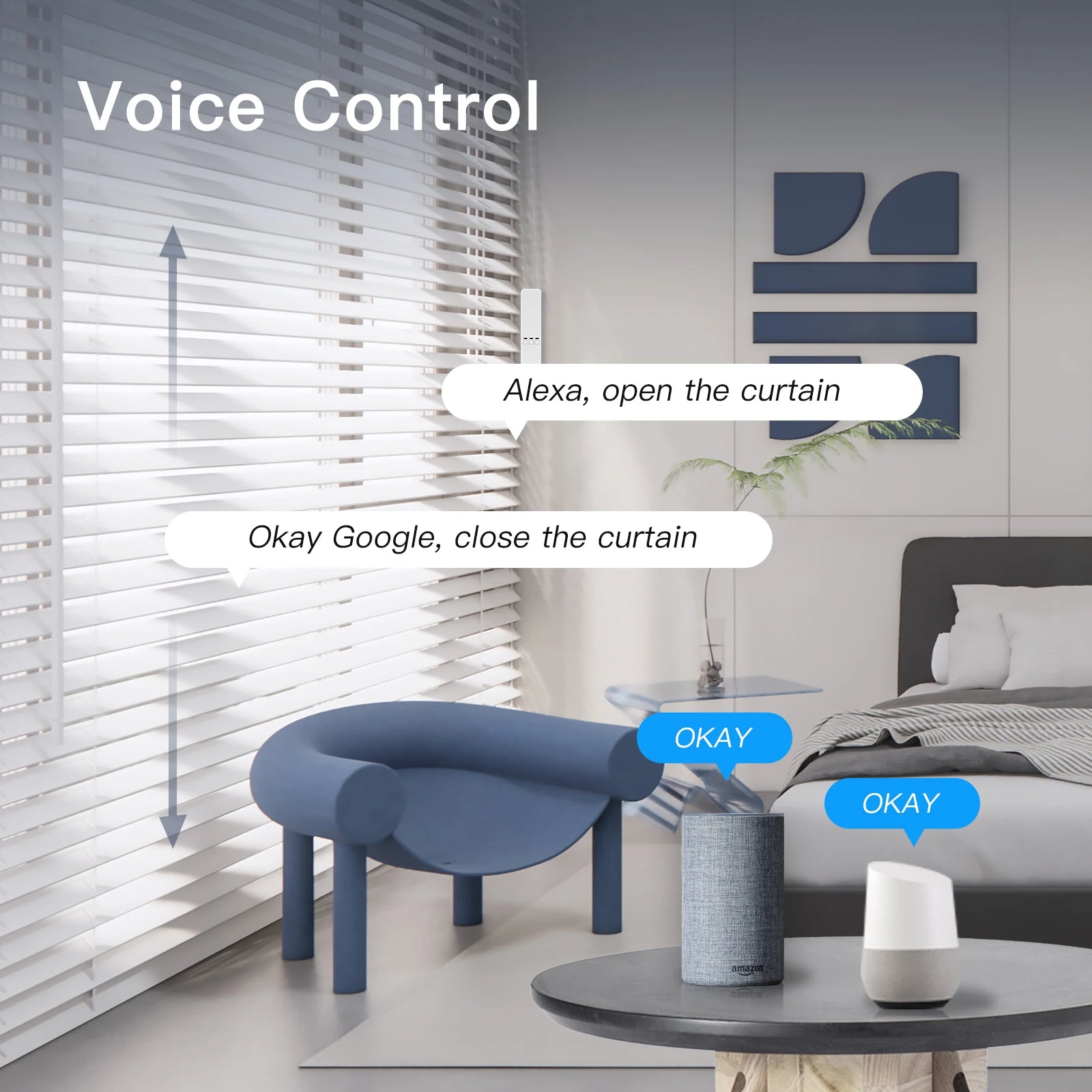 Smart WiFi Roller Shade Drive Motor Kit - App & Voice Control Tidesmit